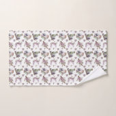 Mystical Boho Lavender Anemone Moon & Posts Badhandtuch Set (Handtuch)