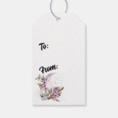 Mystical Boho Lavender Anemone Moon und Flaschen Geschenkanhänger (Rückseite)