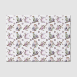 Mystical Boho Lavender Anemone Moon und Flaschen Seidenpapier