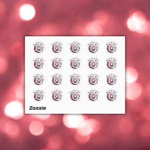 Mystical Boho Magic Maroon Text auf Weiß Runder Aufkleber