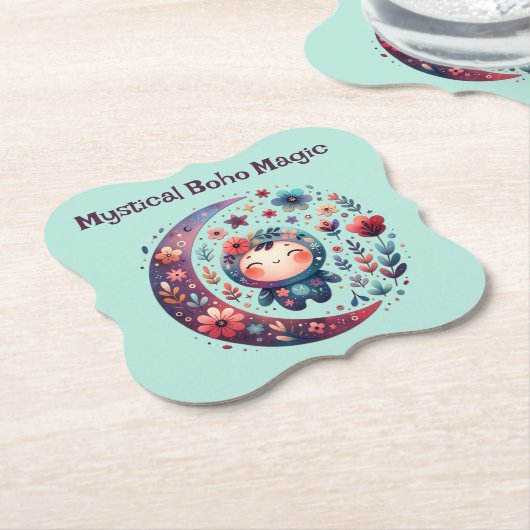 Mystical Boho Magic Maroon | Untersetzer (angewinkelt)