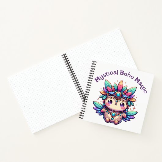 Mystical Boho Magie Lila Text auf Weiß | Notizblock (Innenseite)