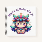 Mystical Boho Magie Lila Text auf Weiß | Notizblock (Vorderseite)