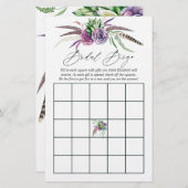 Mystical Boho Succulent Brautparty Bingo (Vorne/Hinten)