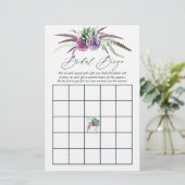 Mystical Boho Succulent Brautparty Bingo (Stehend Vorderseite)