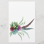 Mystical Boho Succulent Brautparty Bingo (Rückseite)