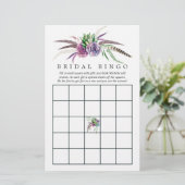 Mystical Boho Succulent Brautparty Bingo (Stehend Vorderseite)