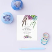 Mystical Boho Succulent Bridesmaids Luncheon Flyer (Einzeln)