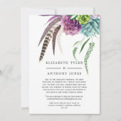 Mystical Boho Succulent Wedding Reduced Guest List Ankündigung (Vorderseite)