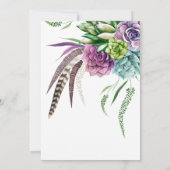 Mystical Boho Succulents Confirmation Einladung (Rückseite)