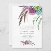 Mystical Boho Sukkuläres Probe Dinner Einladung (Vorderseite)