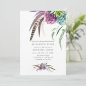 Mystical Boho Sukkuläres Probe Dinner Einladung (Stehend Vorderseite)