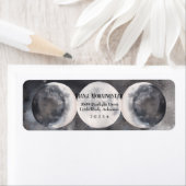 Mystical Boho Triple Moon Wicca Rücksendeadresse (Insitu)