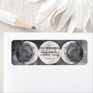 Mystical Boho Triple Moon Wicca Rücksendeadresse
