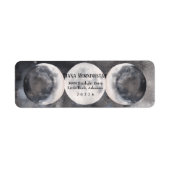 Mystical Boho Triple Moon Wicca Rücksendeadresse (Vorne)