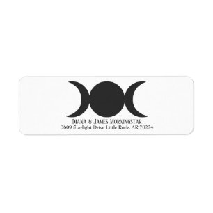 Mystical Boho Triple Moon Wicca Rücksendeadresse L