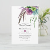 Mystical Boho Virtual Baby oder Brautparty Einladung (Stehend Vorderseite)