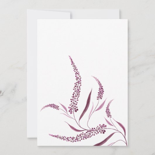 Mystical Boho Wasserfarbe Sip and See Einladung (Rückseite)