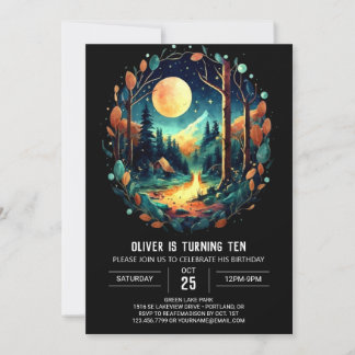 Mystical Brushwood Elegante zum Geburtstag Einladung