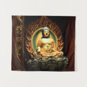 Mystical Buddha Wall Art Tapestes Wandteppich (Vorderseite (Horizontal))