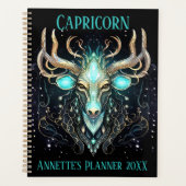 Mystical Capricorn Zodiac Artwork Planer (Vorderseite)