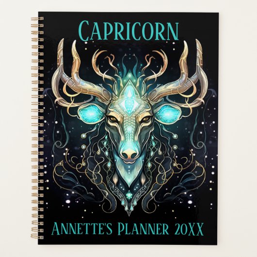 Mystical Capricorn Zodiac Artwork  Planer (Vorderseite)