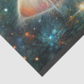 Mystical Cat Among the Blooms Whimsical Decoupage Seidenpapier (Ausschnitt)