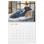 Mystical Cat Cities Art Nouveau-Inspired Calendar Kalender (Jan 2026)