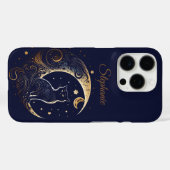 Mystical Cat Crescent Moon - Custom Celestial Gift Case-Mate iPhone Hülle (Rückseite (Horizontal))