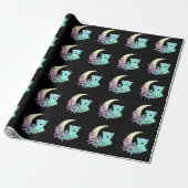 Mystical Cat Crescent Moon Pastel Goth Wicca Geschenkpapier (Ungerollt)
