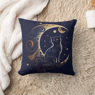 Mystical Cat Moon - Himmelsgeschenk Kissen