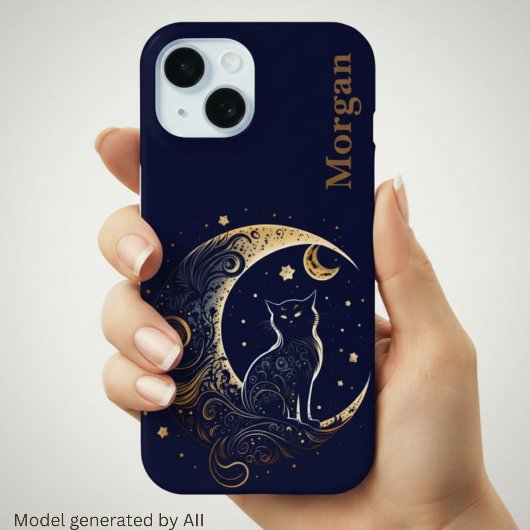 Mystical Cat Moon - Personalisiertes Geschenk der Case-Mate iPhone Hülle