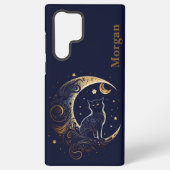 Mystical Cat Moon - Personalisiertes Geschenk der Samsung Galaxy Hülle (Rückseite)
