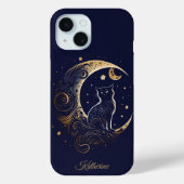 Mystical Cat Moon - Personalized Celestial Gift Case-Mate iPhone Hülle (Rückseite)