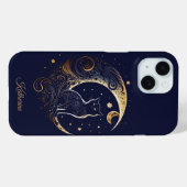 Mystical Cat Moon - Personalized Celestial Gift Case-Mate iPhone Hülle (Rückseite (Horizontal))