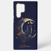 Mystical Cat Moon - Personalized Celestial Gift Samsung Galaxy Hülle (Rückseite)
