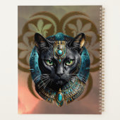 Mystical cat of Egypt, black as night Planer (Rückseite)