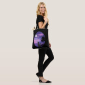Mystical Cat Under Moon – Dreamy Purple Night Wate Tasche (Am Model)