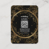 Mystical Celestial Black and Gold Wedding Begleitkarte (Vorderseite)