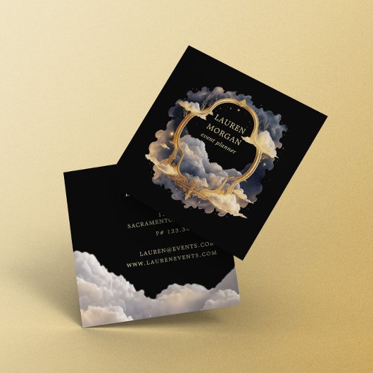 Mystical Celestial Ethereal Business Card Quadratische Visitenkarte