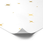 Mystical Celestial Gold Moon Clouds Wedding Poster (Ecke)