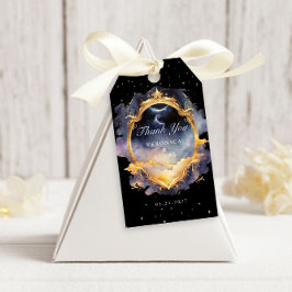 Mystical Celestial Gold Moon Wedding Vielen Dank Geschenkanhänger