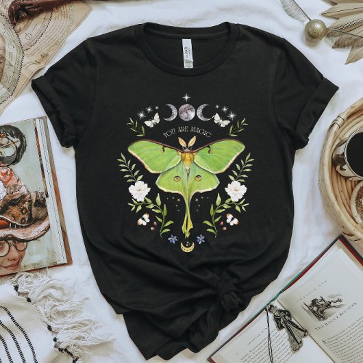 Mystical Celestial Green Luna Moth Shirt