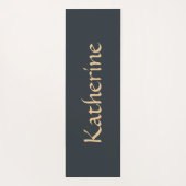 Mystical Celestial Moon Pattern Custom Name Yogamatte (Rückseite)