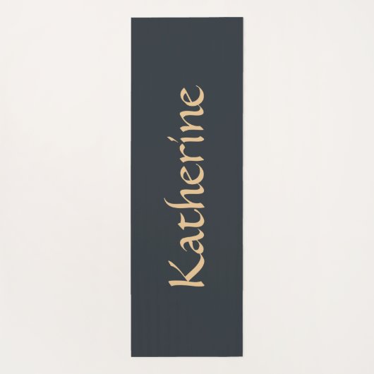 Mystical Celestial Moon Pattern Custom Name Yogamatte (Rückseite)