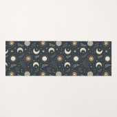 Mystical Celestial Moon Pattern Custom Name Yogamatte (Vorderseite (Horizontal))