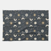 Mystical Celestial Moon Pattern Geschirrtuch (Horizontal)