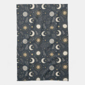 Mystical Celestial Moon Pattern Geschirrtuch (Vertikal)