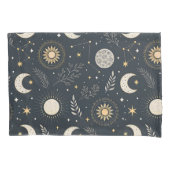 Mystical Celestial Moon Pattern Kissenbezug (Vorderseite)