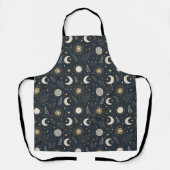Mystical Celestial Moon Pattern Schürze (Vorderseite)